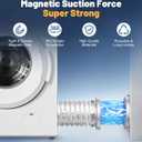 Magnetic Dryer Vent Coupling Connector Kit - DV180 Airtight Seal, Quick Magnetic Connect/Disconnect, Includes 4" Extendable Flexible Duct Hose, 2 Clamps, Screws - Easy Install & Lint Cleaning (silver)