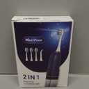 Marchpower Upgraded 2-in-1 Electric Toothbrush with Water Flosser, Ultrasonic Cleaning & 3+4 Smart Modes, Portable Oral Irrigator with Point-Jet, Rechargeable IPX7 Waterproof for Home & Travel Use (Gradient Blue)