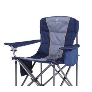 ALPHA CAMP 1 Pack Foldable Camping Chair Oversized Padded Heavy Duty Portable Quad Chair with Cooler Bag & Cup Holder Supports 450lbs, Black