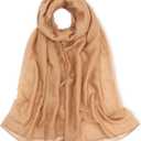 vimate Lightweight Cotton Scarf for Women Fashion Head Cover Hijab Voile Scarf Shawl Wrap (Style 60-khika)