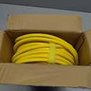 POWGRN 100 ft 12/3 Outdoor Extension Cord Waterproof Heavy Duty with Lighted Indicator End 12 Gauge 3 Prong, Flexible Cold-Resistant Long Power Cord Outside, 15Amp 1875W SJTW Yellow ETL Listed