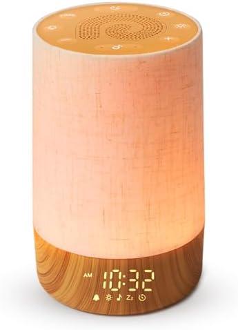 Dreamegg Sunrise Alarm Clock - Sound Machine with Alarm Clock & Wake Up Light, 29 Soothing Sounds, Dimmable Display, White Noise Machine for Bedroom, Heavy Sleepers, Adults & Kids