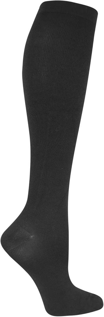Dr. Scholl's womens Graduated Compression Knee High - 1 & 2 Pair Packs Casual Sock, Black, 6.5-12 US