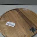 11.5 Inches Candle Holder Tray Home Decor, Round Wood Tray for Coffee Table, Small Wooden Serving Decorative Trays for Home