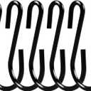 S Hooks for Hanging Clothes, Plants, S Hooks Heavy Duty, Black S Shaped Hooks, Small Metal Hook, 20 Pack