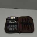 Metal Mechanical Pencil Set in Leather Case, 5PCS Art Drafting Pencil 0.3, 0.5, 0.7, 0.9 & 2mm Lead Holder, 9 Tube (4B 2B HB 2H Colors) Lead Refills for Drawing, Sketching, Writing (Black)