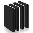 4 Pcs 1" Thick Foam Padding Sheet with Adhesive Backing Closed Cell 12 Inch x 8 Inch Self Stick Neoprene Insulation Foam Sheet Black for Furniture Cars Speakers
