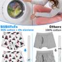 Boys' Underwear,Soft Cotton Tagless Panties for Toddlers' & Little Kids' Comfort,Breathable Boxer Briefs,6-Pack (5, Dinosaur-leaves-excavator-crane-sand Truck-white)