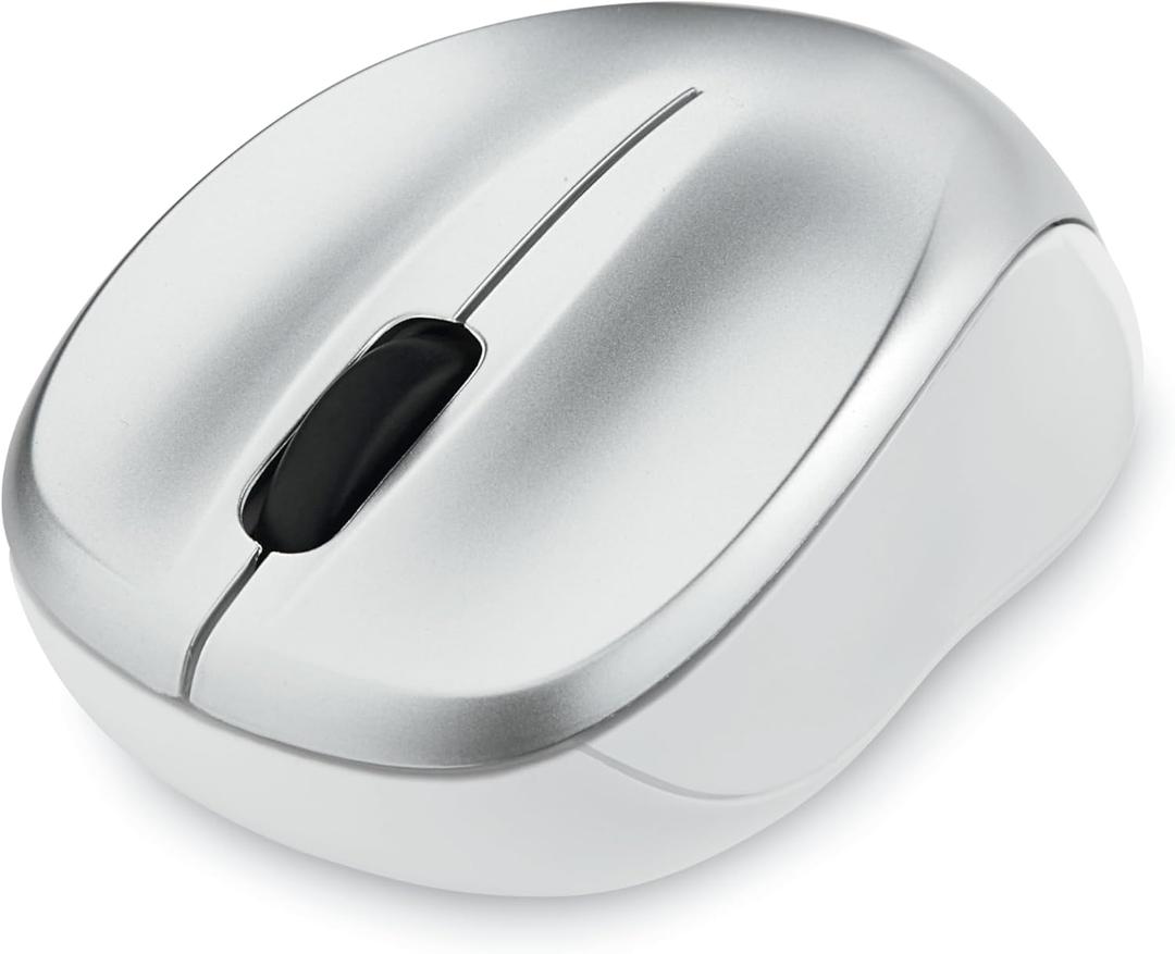 Verbatim 2.4G Wireless LED Silent Mouse - Noiseless and Silent Click Computer Mouse with Nano Receiver for Mac and PC - Silver