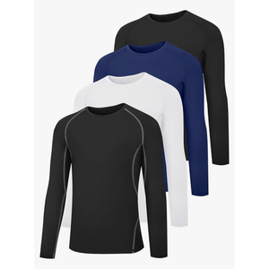 HOPLYNN 4 Pack Youth Boy’s Compression Pants Leggings Tights Athletic Base Layer Under Pants Gear for Football Sports S