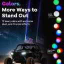 Universal 2-in-1 2FT Whipless Fat LED Whip Lights, 2 Pack