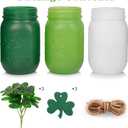 St Patricks Day Decorations, Farmhouse Spring Table Centerpieces Irish Decor for Home, Shamrock Mason Jars, Irish Decorations For Home, Saint Patricks Day Decorations Tiered Tray Party Decor