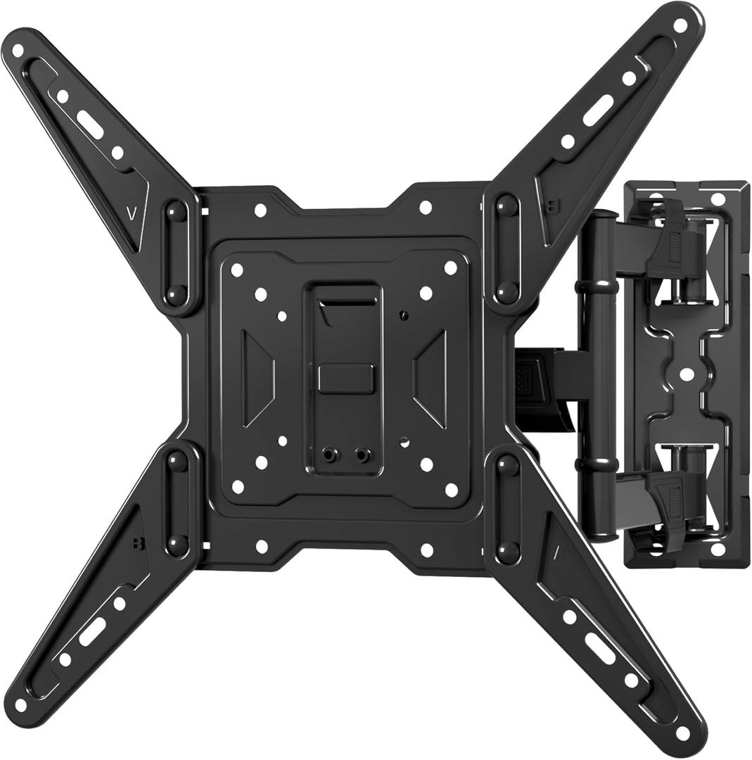 Full Motion TV Wall Mount for Most 26-60 Inch Flat Curved TVs, Wall Mount TV Bracket with Swivel Articulating Extension Tilt Arm, Support up to 77lbs, Max VESA 400x400mm(MAP3)