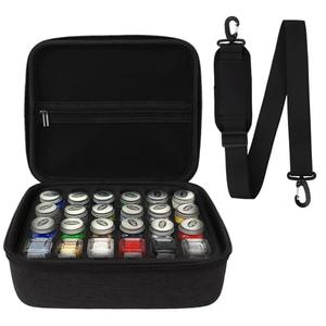 LUEXBOX Model Paint Storage Case Compatible with Testors Paints, Paint Carry Case Holds 30 PCS under 0.35 oz Bottles, Miniature Paint Organizer with Handle and Shoulder Strap for Ink and Paints