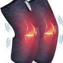 COMFIER Heated Knee Massager Heating Pad for Knee Pain Relief,FSA or HSA Eligible, Heat Knees Warmers Wrap with Massage and Vibration-Gray
