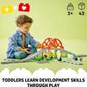 LEGO DUPLO Town Train Bridge and Tracks Expansion Set - 10 Extra Pieces of Train Tracks - Preschool and Toddler Train Set, Ages 2+ - Building Toy for Boys and Girls - 10426, 6.00 x 41.00 x 9.50 inches