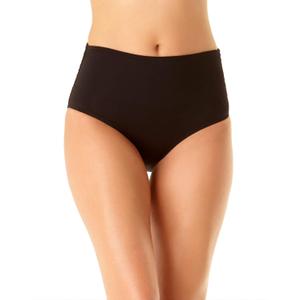Anne Cole Convertible High Waisted Foldver Bottom (Black, S)