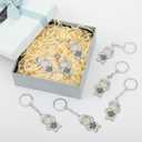 Tondiamo 24 Pcs Police Officer Gift Keychain Metal Angels at Work and Play Keychain for Employee Appreciation Retirement Gift