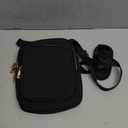 Fonwill Soft Pistol Case, Cncealed Carry Purse for Women, Crossbody Gun Bag, Gun Case with Shoulder Strap for Shooting, Hunting, Target Sports(Black)