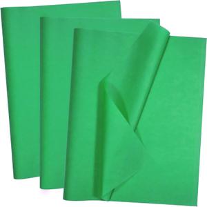 100 Sheets Green Tissue Paper Artdly 14 x 20 Inches Green Wrapping Paper Bulk for Weddings Birthday DIY Project Christmas