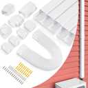 LyPrem 10Ft Mini Split Line Set Cover 3" PVC Line Cover Kit for Mini Split and Central Air Conditioner & Heat Pump(White)