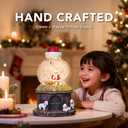 Christmas Snow Globes Swirling Glitter Santa Snow Globe Lantern Lighted Musical Water Lantern with 8 Songs for Christmas Decoration Gifts (Multicolor)