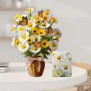 Daisy Paper Pop Up Flower Cards for Women, 3D Popup Greeting Card, Birthday Christmas Anniversary Cards, Paper Flower Bouquet Gift for Daughter Wife