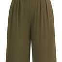 PRETTYGARDEN 2 Piece Sets for Women Summer 2025 Airport Travel Outfits Crop Tank Tops Wide Leg Pants Matching Lounge Sets (Green, XXL)