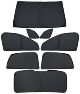 Car Windshield Folding Sunshade Cover Sun Shade Visor Curtain Accessories Compatible with Geely Monjaro Manjaro Xingyue L(Full set-8pcs)