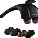 Homedics Handheld Back Massager, Dual Heated Nodes, Neck, and Body Percussion Massager with Interchangeable Nodes to Release Back, Neck, Shoulder Leg and Foot Tension