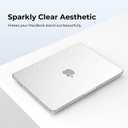 EooCoo Case Compatible with MacBook Air 13 inch M5 2026-2022 Release M4 M3 M2 A3449 A3240 A3113 A2681, Glitter Hard Shell&Keyboard Skin Cover&Screen Protector for Mac Air 13.6 inch, Sparkly Clear