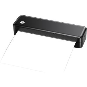 Portable Printer Wireless for Travel  Inkless Thermal Printer, Supports 8.5x11 Inch Thermal Paper, Bluetooth Compatible with iOS/Android/Laptop, Includes 2 Rolls + 10 Sheets Paper Kit (black)