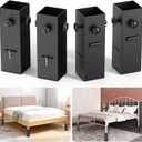 4 Pack Bed Risers, Risers for Bed Frame Heavy Duty Bed Risers for Metal Frame Dorm Bed Risers Adjustable to 3.1", 5.1" Heights, Supports up to 10000 Lbs