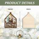 2 x Nativity Christmas Ornament 2025  Joy to The World Wooden Holiday Decoration with Holy Family & Star of Bethlehem Ornament  Rustic Christian Christmas Tree Ornament & Faith Gift