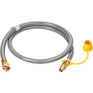 GasSaf 4FT 3/8" ID Natural Gas Hose, Natural Gas Grill Hose Suitable for Weber Grills, Blackstone Griddles, Generator, Patio Heater - CSA Certified