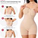 Nebility Strapless Shapewear for Women Tummy Control Shapewear Bodysuits Full Body Shaper with Adjustable Bow & Halter Neck 2XL
