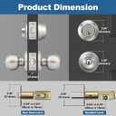 BESTTEN Keyed Same Exterior Door Knob and Single Cylinder Deadbolt Combo Set, Keyed Alike Entry Door Knobs with Lock and Keys for Entrance and Front Door, Satin Nickel