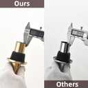 Thickened Brass P Trap Set: 1-1/4 P Trap with Bathroom Sink Stopper - Sink Drain Plumbing Kit for Pipe Replacement (Brushed Gold, with Overflow)