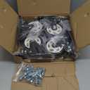 4 Inch Caster Wheels, Casters Set of 4, ASHGOOB Casters with Brake Heavy Duty 1400 Lbs, Industrial Locking Swivel Top Plate Castor Wheels for Workbench/Furniture/Cart.AB Switch, Double Pedal Brake