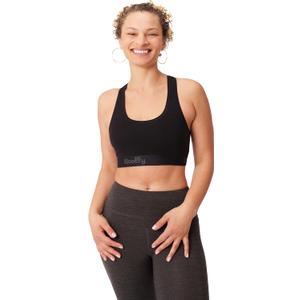 Women's Flex Merino Bralette by Woolly | RWS Certified | Soft, Breathable, Seattle Designed (Large, Black)