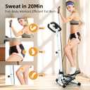 RORALA Twist Stepper with Handlebar,Stair Step Machine for Cardio Workout,Compact Home Exercise Equipment,300LBS MAX Weight Capacity