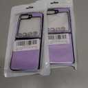 2 x SkyEagle for Samsung Galaxy Z Flip 6 5G Case,Galaxy Z Flip 6 Leather Case[Compatible with Magsafe],PU Leather + TPU Shell Ultra Thin Slim Durable Non-Slip Phone Case Protective Cover,Light Purple