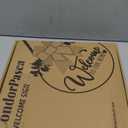 3D Welcome Sign for Front Door | Home/Farmhouse Porch Dcor Wooden Hanging Sign with Artificial Leaves and Rustic Beads | Christmas Classroom |12" Round (Oak Nature)