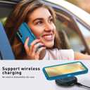 for Samsung Galaxy S24 FE 5G Case, S24 FE Heavy Duty case, [Belt Clip Holster] [Glass Screen Protector] [Military Grade Protective ] [Shockproof] [Dropproof] [Dust-Proof] (Lake Blue)