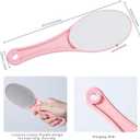 3 Pack Nano Glass Foot File Callus Remover for Feet, Beomeen Double Sided Foot Scrubber, Dead Skin Remover, Hygienic Pedicure Tool, Hair Eraser for Softer and Smoother Feet and Hands (Pink Pink Pink)