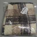 JOJOGOGO Fall and Winter Brown Buffalo Plaid Sherpa Pillow Covers 16x16 Set of 2, 16 x 16 Brown Autumn Sweater Accent Throw Pillows, Cozy Fluffy Curly Sherpa Farmhouse Checkered Pillow Covers