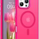 BENTOBEN for iPhone 16 Pro Case 2024, Phone Case iPhone 16 Pro Magnetic Case [Compatible with MagSafe] Translucent Matte Shockproof Slim Protective Phone Cover for iPhone 16 Pro 6.3", Hot Pink