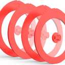 4 Pack Replacement Lids for Pyrex 7200-PC 2 Cup Glass Containers Bowl Silicone Storage Cover Leakproof Red