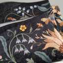 Collive Boho Spring Floral Rugs Runners for Hallway, 2.6 x 10 Washable Long Kitchen Runner Rug Non Slip, Black Vintage Bath Mats Soft Low Pile Entryway Carpets for Indoor Entrance, Laundry, Bedroom