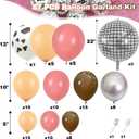 2 x Cow Print Balloon Arch Kit, Dusty Pink and Brown Nude Balloon Garland Farm Cowgirl Western Balloons with Disco Ball Balloons for Rodeo Birthday Party Decorations Wild West Bachelorette Cowgirl Party